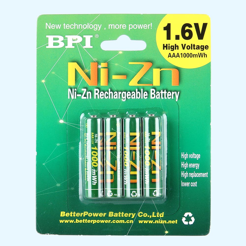 BPI cross-border electronics 1.6V1000MWh milliwatt-hour nickel zinc