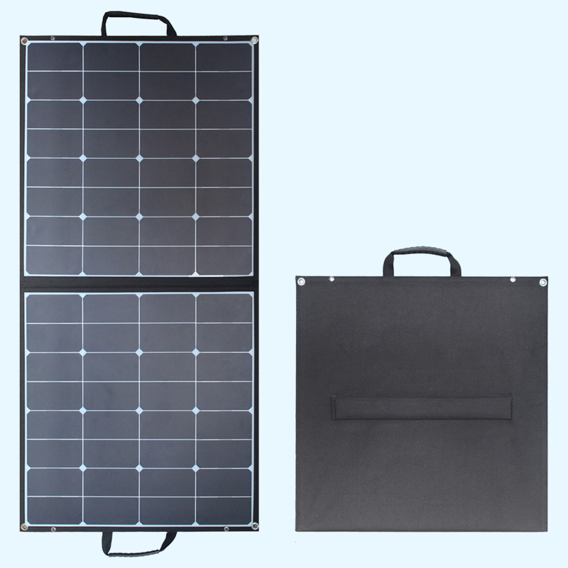 100W portable solar folding plate can charge the energy storage system